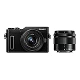 Panasonic Lumix GX880W | Cámara híbrida compacta + Lente Lumix 12-32mm + 35-100mm (Sensor 4/3 16MP, Pantalla Inclinada. Táctil, Vídeo 4K, Modos de Selfies creativos, WiFi) Negro – Versión en español