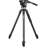 Benro A373F Cabezal S8PRO de Tubo único de Aluminio - Adaptador de Media Bola de 75 mm, 3 Secciones de Patas