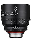 Rokinon Xeen XN50-C - Lente Profesional para Canon EF (50 mm, T1.5), Color Negro