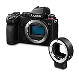 Panasonic LUMIX S5 Cámara sin Espejo de fotograma Completo, grabación de Video 4K 60P con Pantalla abatible y Wi-Fi, Montaje en L, con Sigma MC-21 para Canon EF a L-Mount