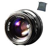 7artisans Lente de 35 mm F1.2 de aluminio con apertura grande Prime APS-C para Sony E Mount Mirrorless Cameras A6500 A6300 A6100 A6000 A5100 A5000 A9 NEX 3 NEX 3N NEX 5T NEX 5R NEX 6 7