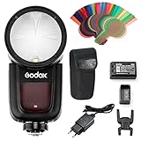 Godox V1-N Blizt TTL 2.4G HSS Speedlight - Cámara para Nikon D800, D700, D7100, D7000, D5200, D5100, D5000, D300, D300S, D3200