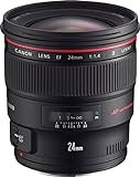 Canon EF 24 mm f/1.4L II USM - Objetivo para Canon (Distancia Focal Fija 24mm, Apertura f/1.4-22, diámetro: 77mm) Negro