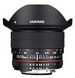 Samyang Lente Ojo de pez Ultra Ancho F2.8 de 12 mm para cámaras DSLR Nikon, Compatible con fotograma Completo