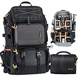 TARION Pro PB-01 Mochila Camara Grande Profesional Mochila Fotografia para Laptop Trípode Cámara Réflex Ordenador Impermeable Mochila Camara Senderismo