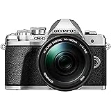 Olympus - Kit de cámara OM-D E-M10 Mark III Sistema Micro Four Third, Sensor 16 Mpx, autoenfoque táctil, Visor electrónico, vídeo 4K, Wi-Fi, en Plata con el M.Zuiko Digital 14-150mm F4.0-5.6 II Negro