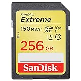 SanDisk Extreme - Tarjeta de Memoria SD UHS-I, 256 GB, hasta 150MB/s