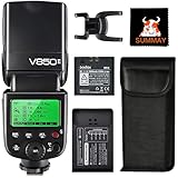 Godox Ving V850II GN60 2.4G 1 / 8000s HSS Flash de cámara Flash Speedlight con 2000mAh Recargable Batería para Canon Nikon Pentax Olympas (V850II)