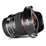 Meike Optics MK 8 mm F3.5 Objetivo Ojo de Pez de Ultra Gran Angular para Canon EF, Negro