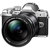 Olympus OM-D E-M10 Mark III - Kit de cámara Sistema Micro Four Third, Sensor 16 Mpx, autoenfoque táctil, visor electrónico, vídeo 4K, WiFi, plateado con el M.Zuiko Digital ED 12‑200 mm F3.5‑6.3, negro