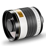 Walimex 15545 - Teleobjetivo para Canon (distancia focal fija 800mm, apertura f/8), negro y blanco