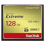 SanDisk SDCFXSB-128G-G46 - Tarjeta de Memoria Compact Flash de 128 GB (Velocidad de Lectura de 120 MB/s, Velocidad de Escritura de 85 MB/s, UDMA 7), Amarillo