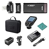 Godox AD200Pro Pocket Flash Portátil inalámbrico TTL Flash con Cabeza de GN52 GN60 1 / 8000s HSS 200W con Xpro-C E-TTL II Transmisor de Disparo de Flash Compatible con cámaras