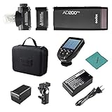 Godox AD200Pro Pocket Flash Portátil inalámbrico TTL Flash con Cabeza de Flash Intercambiable GN52 GN60 1 / 8000s HSS 200W con Xpro-C E-TTL II Transmisor de Disparo de Flash compatible con cámaras Canon EOS