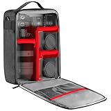 Neewer NW140S - Funda de Transporte Impermeable para cámara y Lente, 22 x 15 x 32 cm, Bolsa Acolchada Suave para Nikon Sony DSLR, 4 Lentes o Flash, gatillo, Accesorios de batería, Black, Moderno