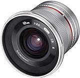 Samyang F1220509102 - Objetivo fotográfico CSC-Mirrorless para Micro Cuatro Tercios (Distancia Focal Fija 12mm, Apertura f/2-22 NCS CS, diámetro Filtro: 67mm), Plateado