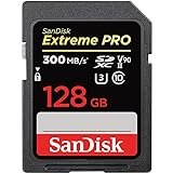 SanDisk Extreme PRO - Targeta de Memoria SDXC de 128GB, hasta 300MB/s, UHS-II, Class 10, V90, U3