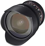 Samyang F1322503101 - Objetivo para vídeo VDSLR para Nikon F (Distancia Focal Fija 10mm, Apertura T3.1-22 ED AS NCS CS II), Negro