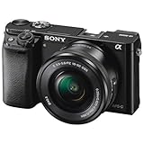 Sony A6000 - Cámara EVIL de 24 MP (pantalla de 3', estabilizador óptico, vídeo Full HD, WiFi, Sony Minolta), negro - Kit cuerpo con objetivo 16 - 50 mm con estabilizador de imagen